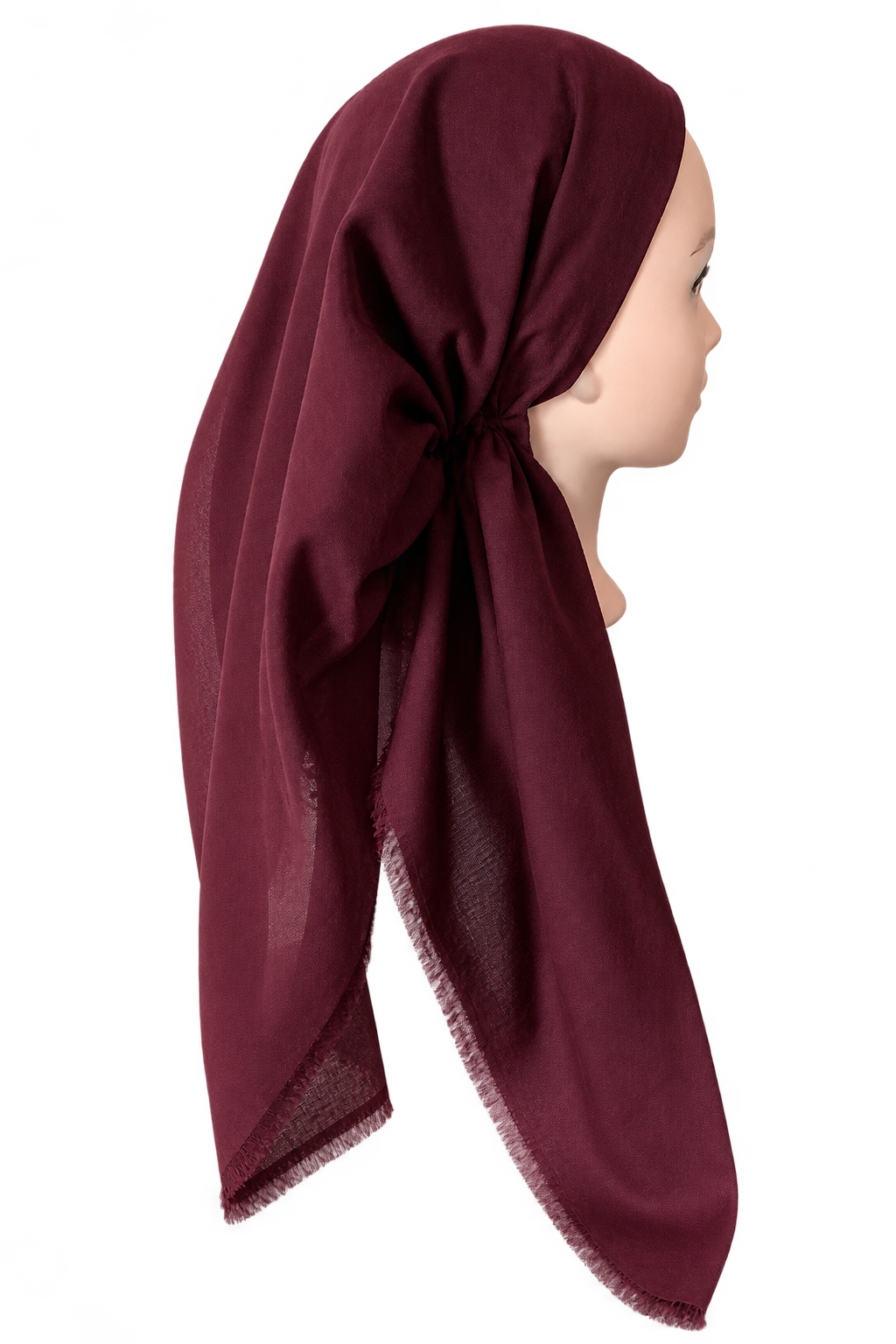 Burgundy Whisper preteid tichel