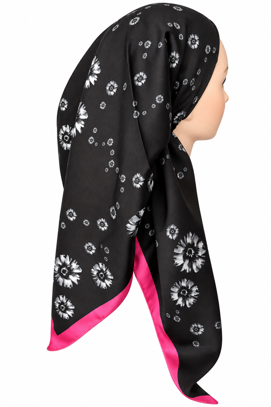 Fuchsia Bloom pretied tichel